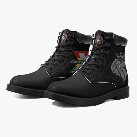 Citizen X Posse - Stealth Black Leather Boots