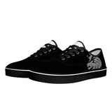 Chrome Lion - Black Canvas Low Top