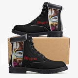 Daggerz - Stealth Black Leather Boots