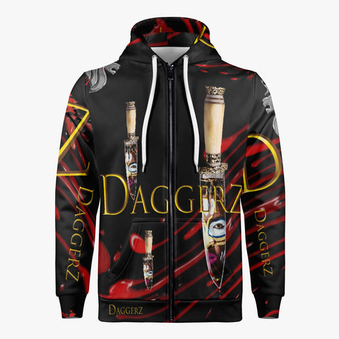 Daggerzs Crosses Zip Up Hoodie