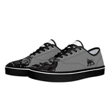 Grey Lion - Black Canvas Low Top