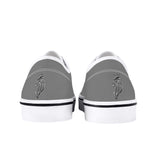 Grey Lion - White Canvas Low Top