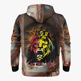 Rasta 3D Eye Zip Up Hoodie.