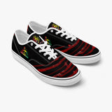 Rasta Bloods - White Canvas Low Top