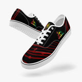 Rasta Bloods - White Canvas Low Top