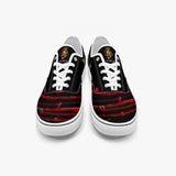 Rasta Bloods - White Canvas Low Top