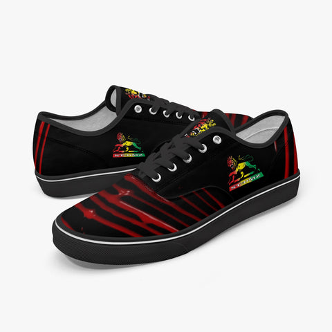 Rasta Bloods - Black Canvas Low Top