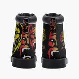 Rasta Lion - Stealth Black Leather Boots