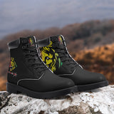 Rasta Lion - Stealth Black Leather Boots