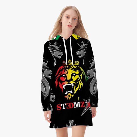 Rasta Lion Women's Hoodie Dress