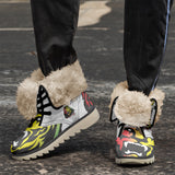 Rasta Lion Fur High Top Boots White