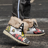 Rasta Lion Fur High Top Boots White