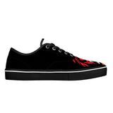 Rasta Lion Face - Black Canvas Low Top