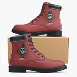 SS Ace of Spade Leather Boots - Rose