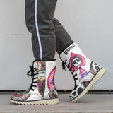 Steve Steadham Spade 3D Fur High Top Boots White