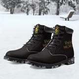 Third World High Top Leather Boot Black