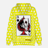 Ace of Spades Yellow Hooded Sweatshirt