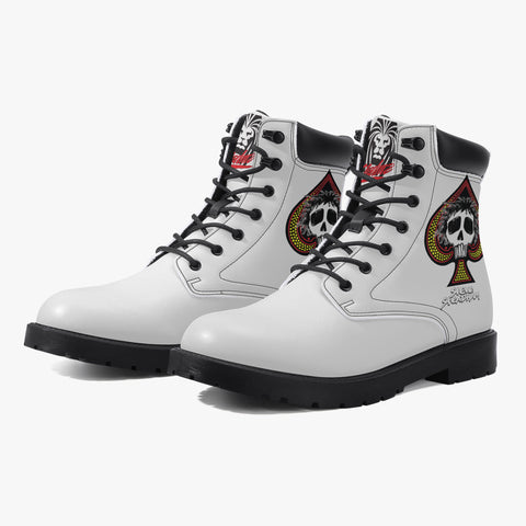 Ace of Spade Leather Boots