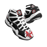 Steadham Black and White Bomber Leather Basketball Shoe