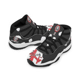 Steadham Bomber Black Aces Leather Basketball Shoe