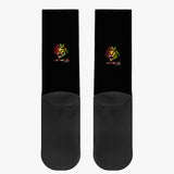 Rasta Lion Face Black Reinforced Sports Socks
