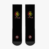 Rasta Lion Face Black Reinforced Sports Socks