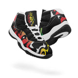 Steadham Rasta Lion Face Stealth Leather Basketball Shoe