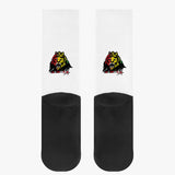 Rasta Lion Face White Reinforced Sports Socks