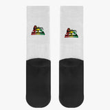 Rasta Lion OG White Reinforced Sports Socks