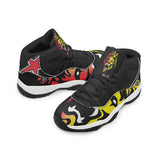 Steadham Rasta Lion Face Stealth Leather Basketball Shoe