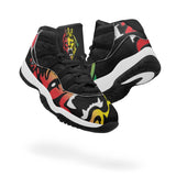 Steadham Rasta Lion Face Stealth Leather Basketball Shoe