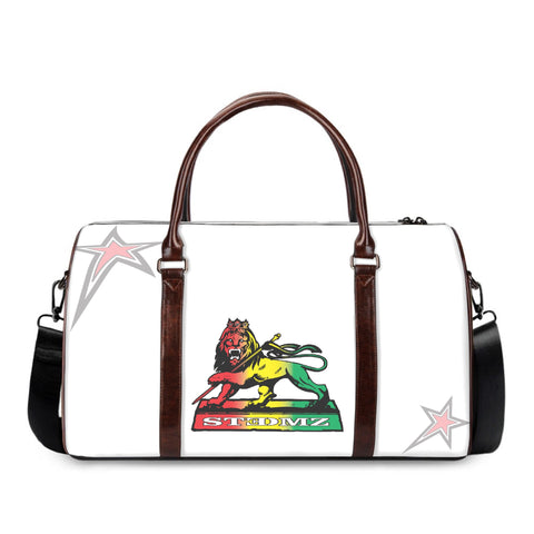 Rasta Lion White Travel Handbag