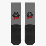 Red Hexagon Grey Reinforced Sports Socks