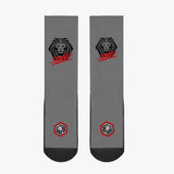 Red Hexagon Grey Reinforced Sports Socks