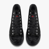 Red Hexagon Stealth Canvas Basketball Shoe