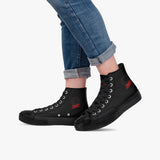 Red Hexagon Stealth Canvas Basketball Shoe