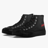 Red Hexagon Stealth Canvas Basketball Shoe