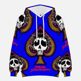 Steve Steadham Magenta Spade Blue Hooded Sweatshirt
