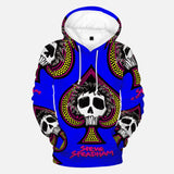 Steve Steadham Magenta Spade Blue Hooded Sweatshirt