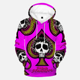 Steve Steadham Magenta Spade III Hooded Sweatshirt