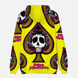Steve Steadham Magenta Spade Yellow Hooded Sweatshirt