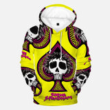 Steve Steadham Magenta Spade Yellow Hooded Sweatshirt