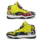 SS Rasta/Magenta Spade Basketball Shoe