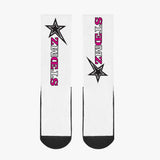 Stedmz Magenta Sparks White Reinforced Sports Socks