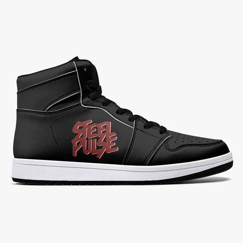 Steel Pulse High Top Black Leather Basketball Shoe