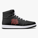 Steel Pulse High Top Black Leather Basketball Shoe