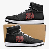 Steel Pulse High Top Black Leather Basketball Shoe