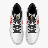 Steel Pulse High Top White Leather Basketball Shoe