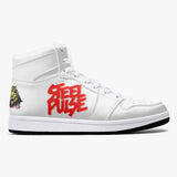 Steel Pulse High Top White Leather Basketball Shoe