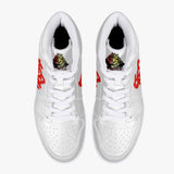 Steel Pulse High Top White Leather Basketball Shoe